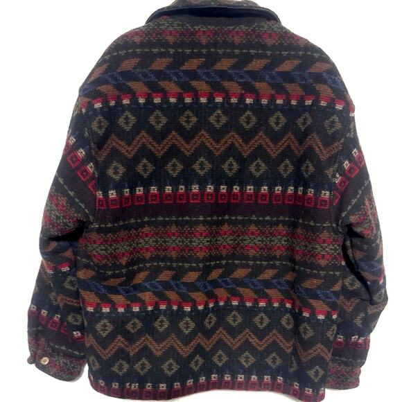 VTG Woolrich Wool Aztec Southwest Ranch Barn Chore Coat Jacket Men’s Large - Picture 10 of 12